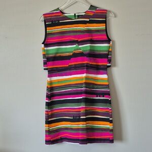 Kate Spade Saturday Sunset Striped Sleeveless Shift Dress, Size 4, Multi-Colored